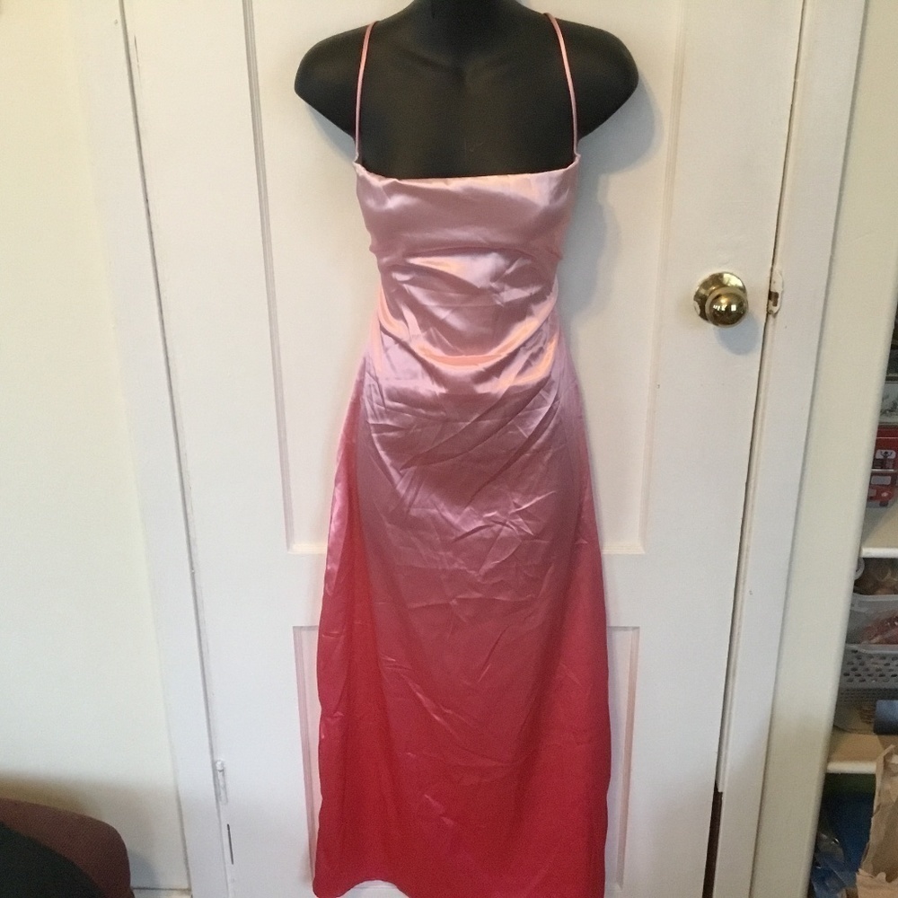 Shein pinkish like size small satin like backless res